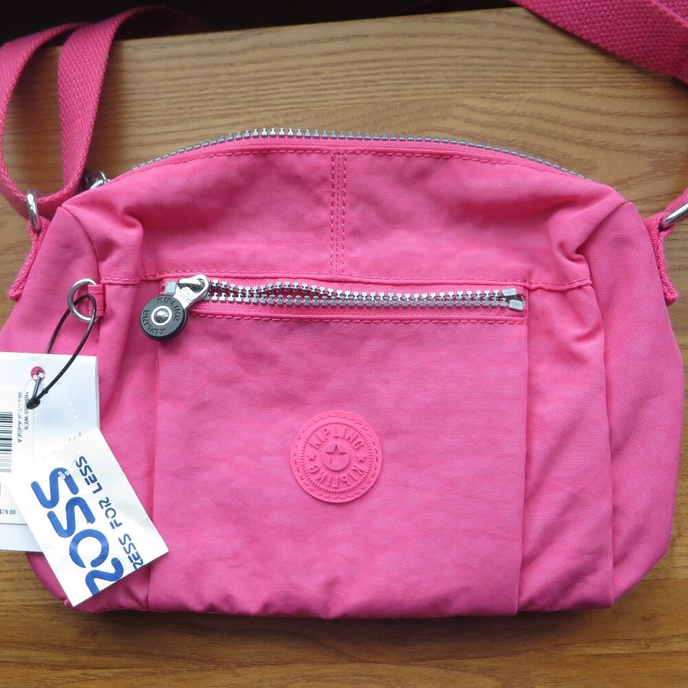 Kipling WES Crossbody Bag Hydrangea Pink NWT